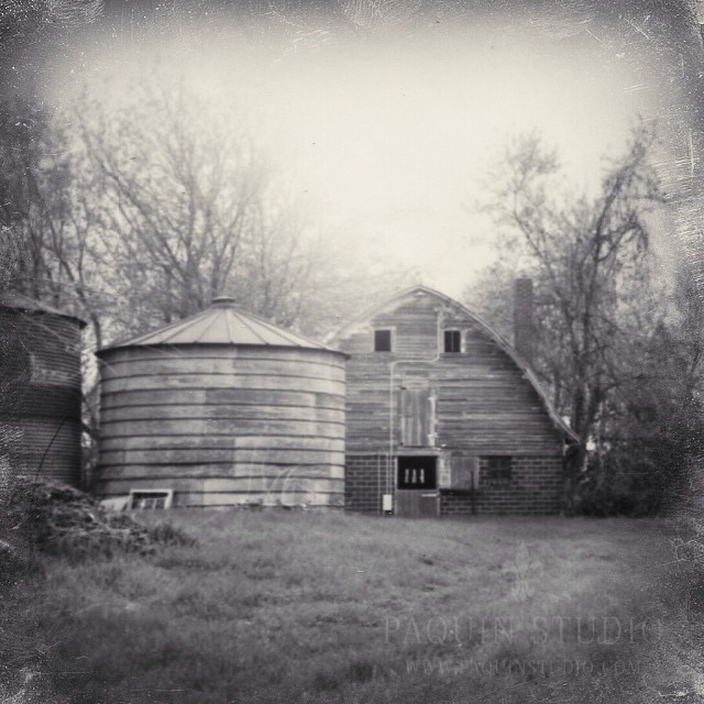 Forgotten barns. Instant analog #Polaroid #mamiya645 #fujifilm #paquinstudio #spring #Minnesota