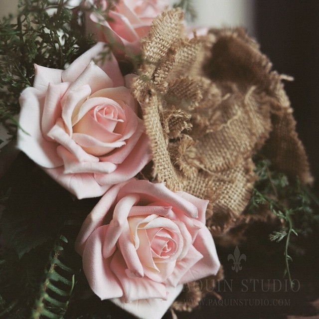 Burlap and Roses with the RB67 -- testing minimum focus with the 127mm open. Love it!